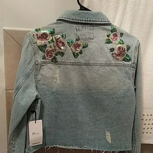 Light Blue Jean Denim Waist length Jacket